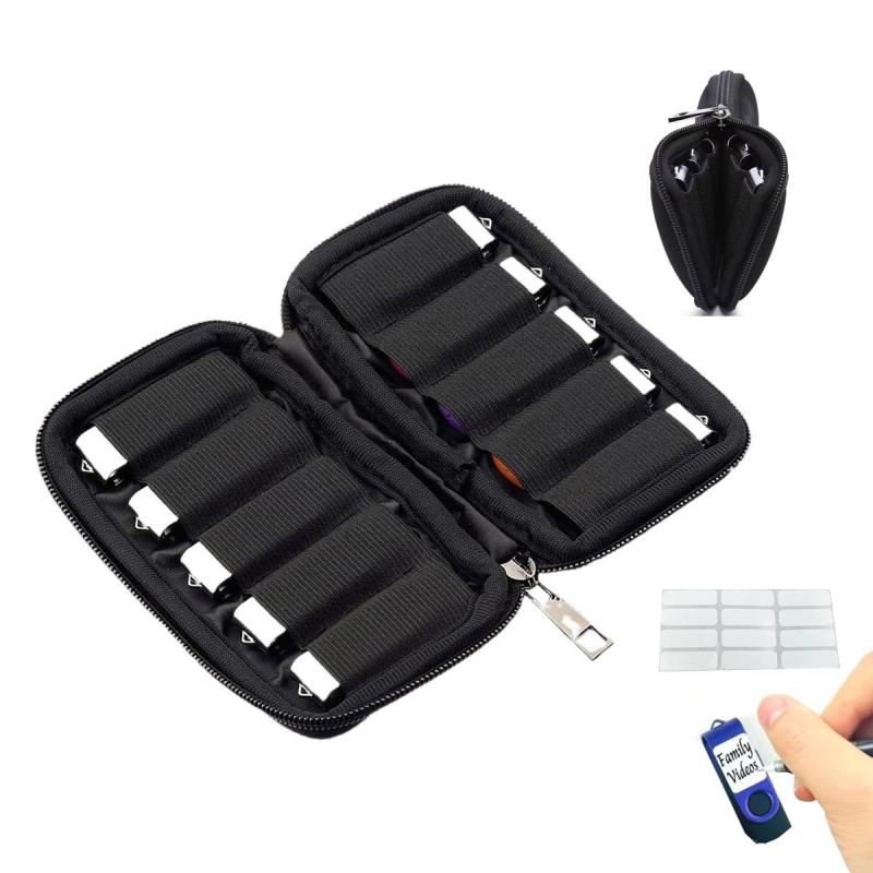 USB ケース 収納 メモリ専用収納ケース 小分け収納 大容量 USBフラッシュドライブケース インナーバッグ USBドライブポーチ 収納 シール付き 軽量ポーチ USBの整理