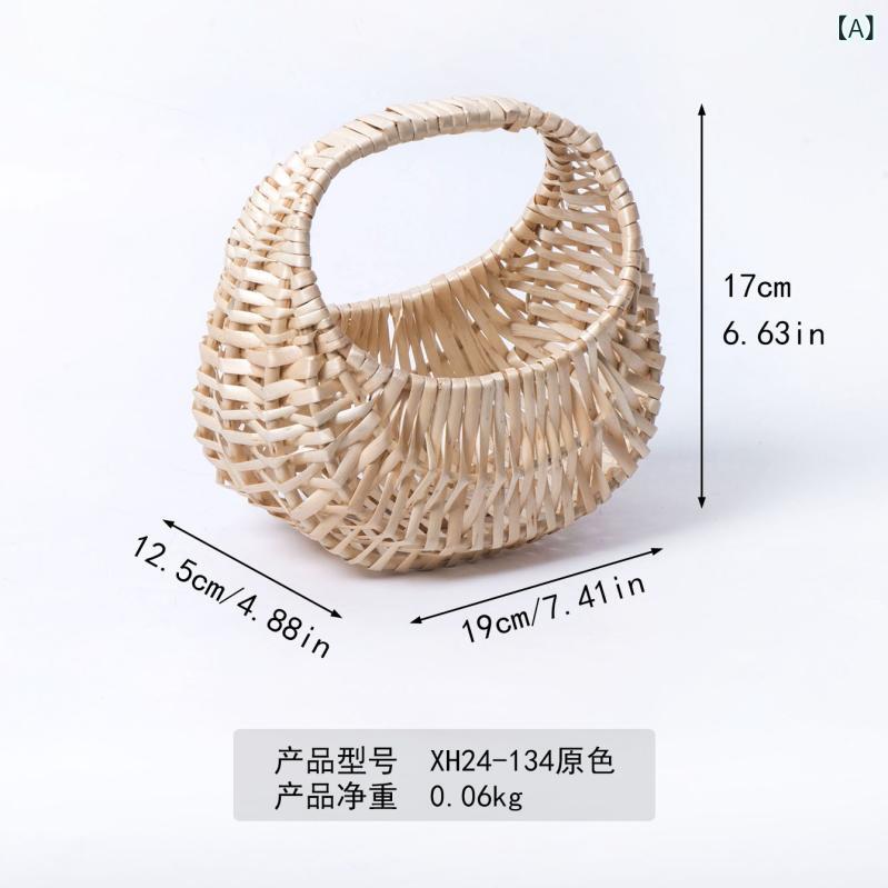 柳 編み 手提げ 花かご diy 生け花 籠 ピクニック 手作り 藤 編み 籠 収納 籠 撮影 道具 祝日 ギフト バスケット