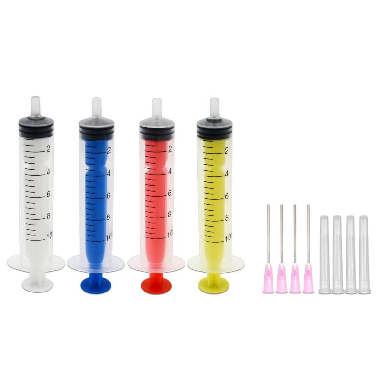 樂天商城 - superInk 詰め替え用注射器 4/5/6個セット • インクカートリッジ補充用アクセサリーセット（キヤノン エプソン ブラザー HP リコー） 4/5/6色の10ml注入器(針とキャップ付き)