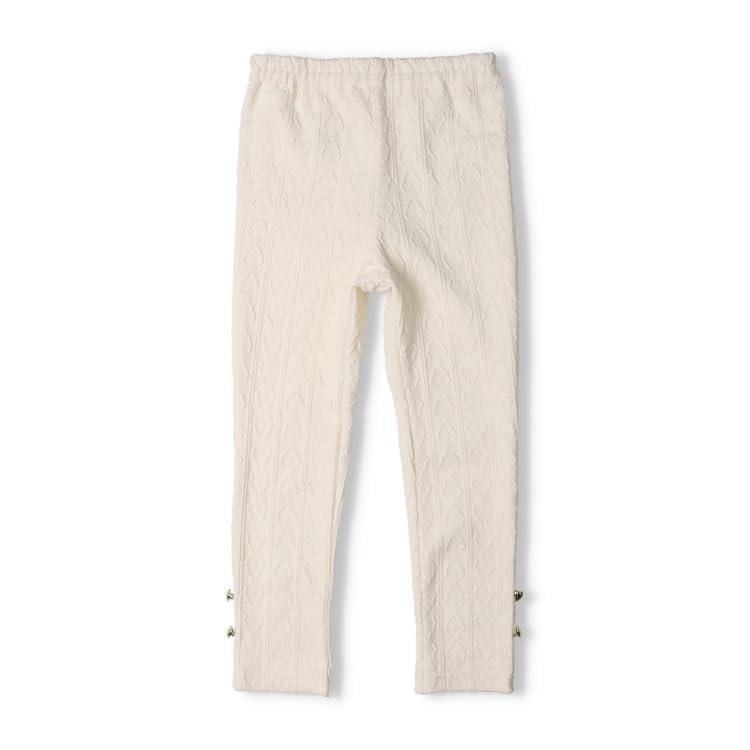 [クレセント] レギンス 25CSジャガードレギンス OW 80 ガールズ N25082 オフホワイト