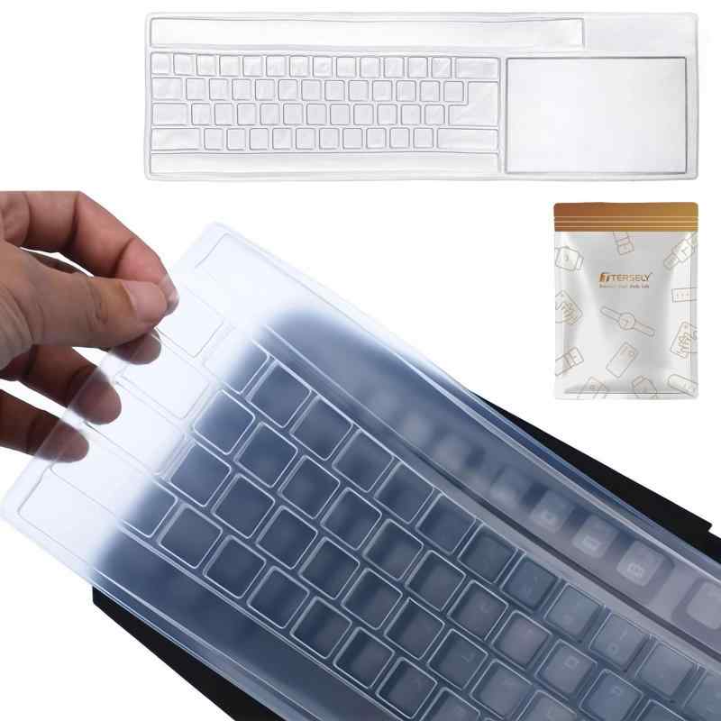 【通用型 デスクトップキーボードカバー 2025アップグレード】キーボード防塵カバー デスクトップ PC プロテクター 極薄 防水 静音 防塵 耐磨 保護 騒音低減 44x14cm ユニバーサル 高い透明度