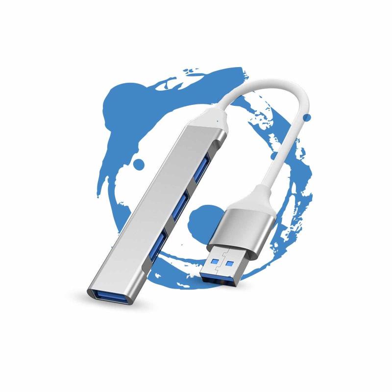 USBハブ 4ポート 超小型 USB3.0 バスパワー データ転送 ノートPC拡張 軽量 コンパクト 携帯便利 黒