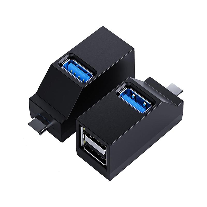 USB C ハブ Type C 3ポート USB3.0＋USB2.0コンボハブ 高速転送 コンパクトでポータブル プラグアンドプレイ リムーバブルハードディスク ハードディスク Uディスク カードリーダーなどに対応（ブ
