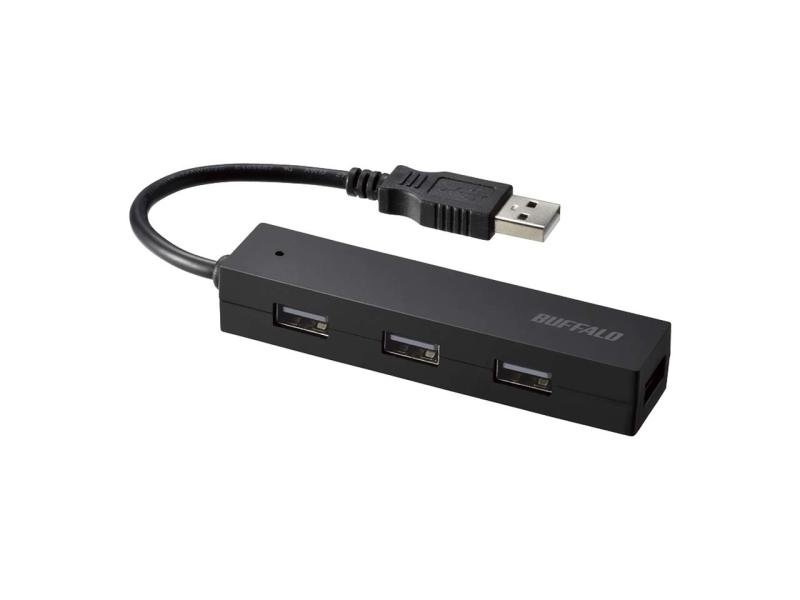 Usb Hubs - バッファロー BUFFALO USB ハブ USB2.0 バスパワー 4ポート ブラック BSH4U055U2BK【Nintendo Switch/Windows/Mac対応】