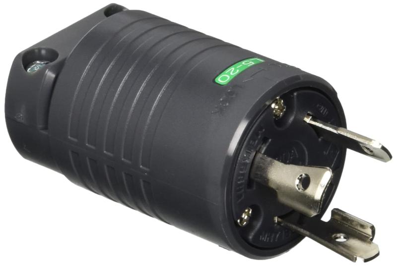 明工社 接地2P 20A 引掛プラグ 20A 125V (黒) (L5-20P 準拠)(2.0)