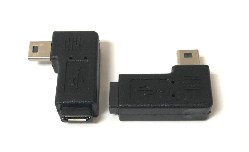 Access 【 2個セット 】 Micro USB 変換アダプター マイクロUSB コード アダプタをミニUSBへ変換 延長 左L型 EM40-LL