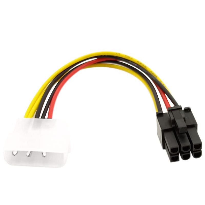 GONOLOWAY 6ピン メス - 4ピン オス Molex PCIExpress PCIE ビデオカード 電源変換アダプター ケーブルコネクター ビデオカード用 (18cm/1パック)