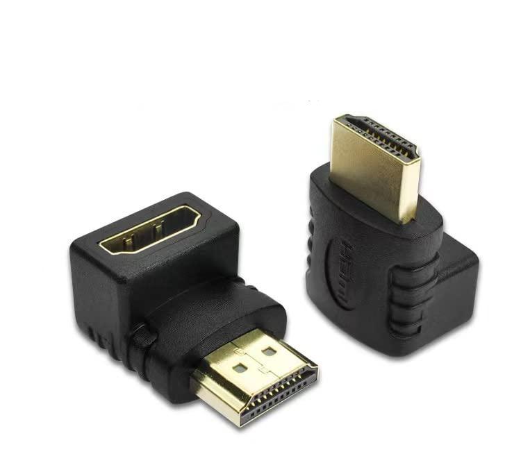 HDMI L型 コネクタ 変換アダプタ 270+90度変換 SKZIRI HDMIオスtoメスアダプタ HDMI延長アダプタ 金メッキコネクタ 4K/60Hz 3D対応