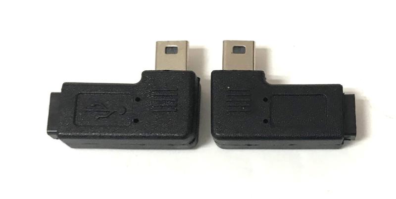 Access 【 2個セット 】 Micro USB 変換アダプター マイクロUSB コード アダプタをミニUSBへ変換 延長 右L型＋左L型 EM40-R L