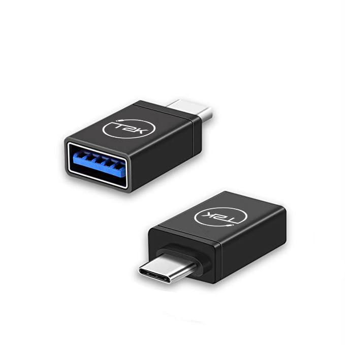 USB-C to USB-A 3.0 変換アダプター, コンパクトサイズ, ブラック