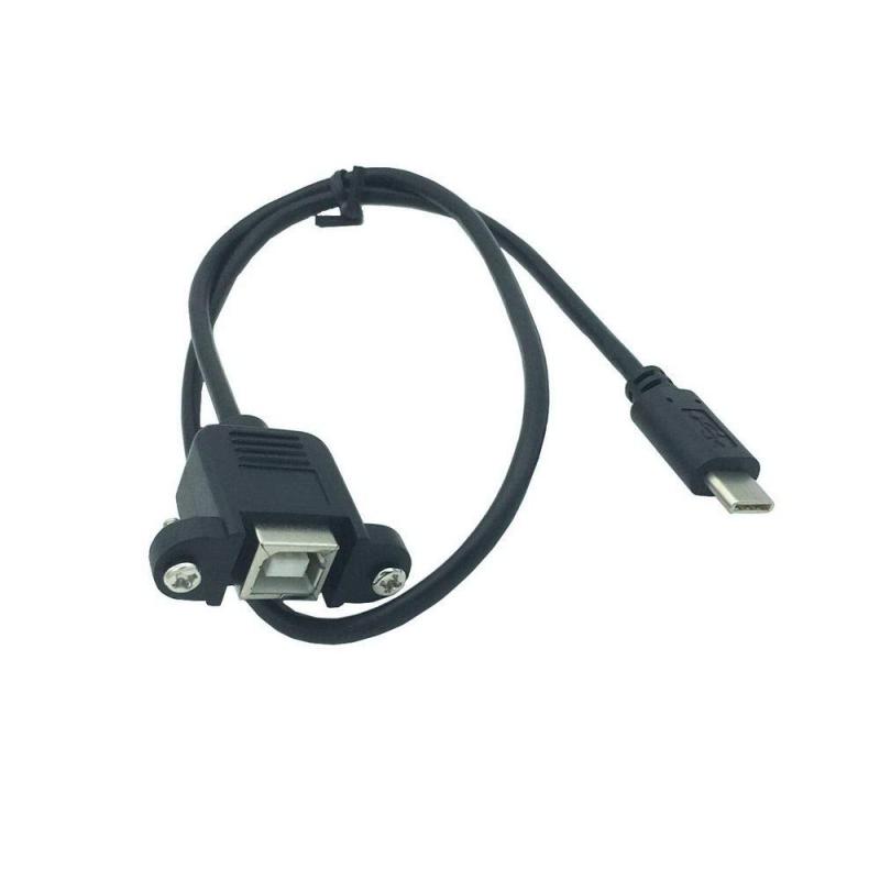 Type-C 3.1 変換アダプタ、Type-C オスに USB-Bメス 固定可能 ケーブル 超高速データ転送(最大5Gbps) USB Type-C機器対応 変換 延長 コネクタ新しいMacBookなどのUSB-Cデバイスとフラッシュドラ...