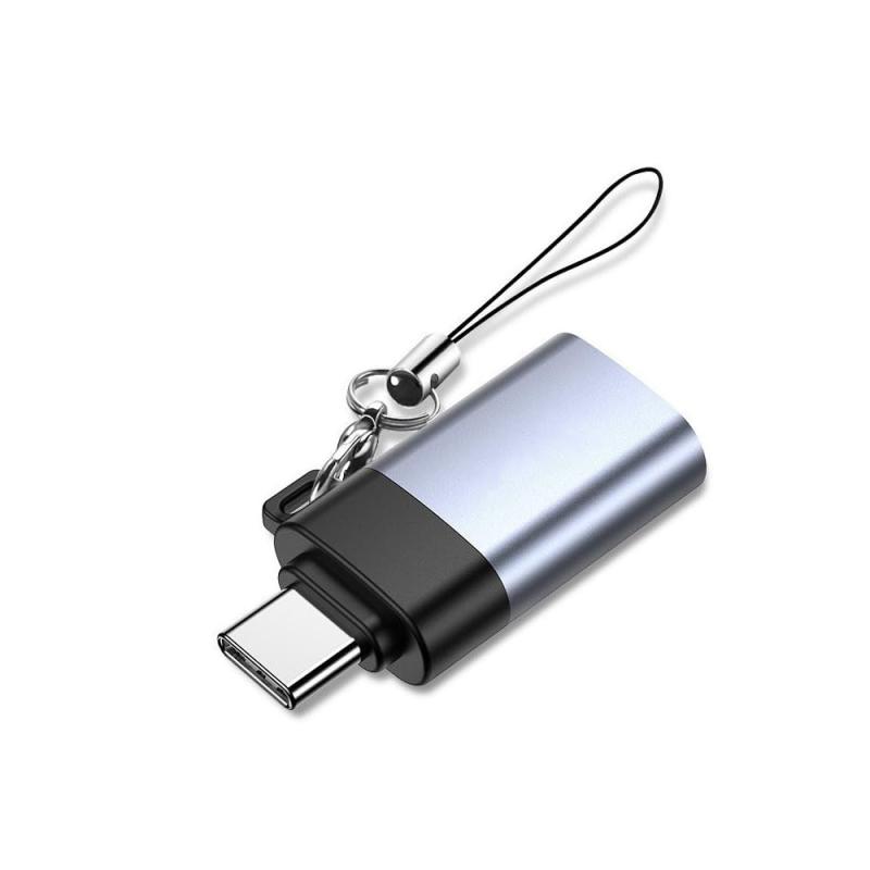 USB-C to USB Type-c転送USB変換アダプタ高速転送データハードディスクデータ移行通話非対応、充電携帯電話、タブレットデータ変換データ転送用（グレー）