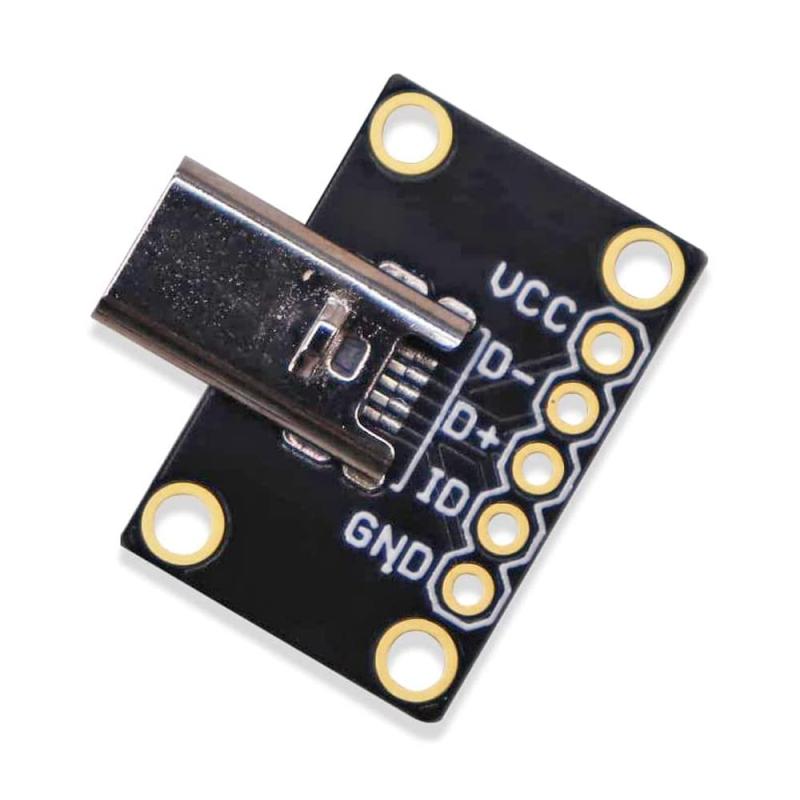 Treedix 4pcs USB マイクロB 変換基板 5ピン オスコネクタ PCBボード 自作 DIY 電子工作用