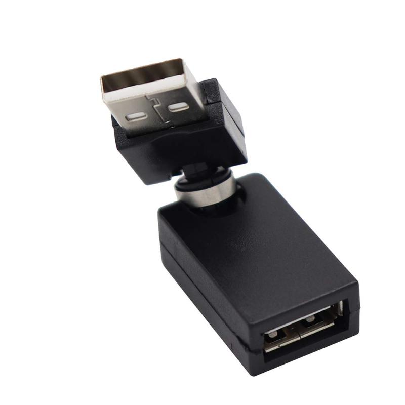ViViSunUSB2.0アダプタ360°回転可能 USBアダプタ 方向変換 USB2.0-A(オス)／USB2.0-A(メス）