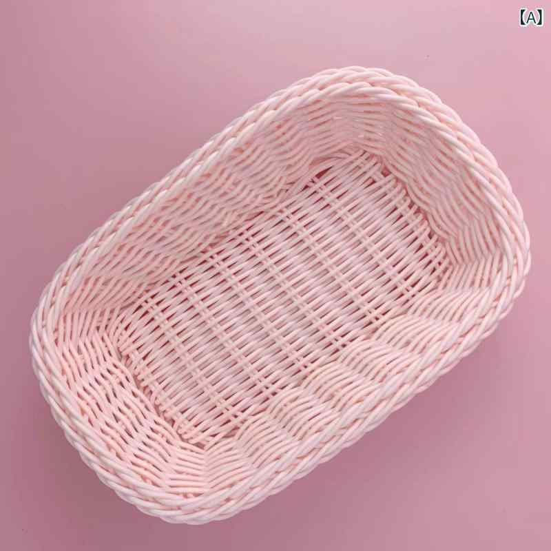 Rectangular - Ins マカロン 色の デスク トップ 収納 バスケット