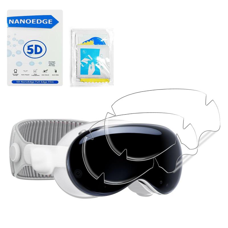 【2枚セット】For Apple Vision Pro フィルム 保護フィルム (2枚) Kluso TPU素材 撥油性 気泡防止 24時間自動修復技術 全面保護 薄型 アップル Vision Pro 対応 保護シート VRデバイス用 アクセサリー