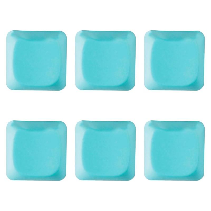 XuJJJJunB キーキャップ 6個入り 可愛い キーキャップ かわいい キートップ キーボードキャップ 猫の頭の形（ブルー）