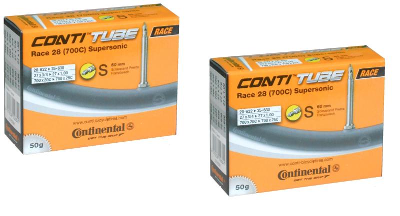 2本セット コンチネンタル(CONTINENTAL) 超軽量チューブ Supersonic スーパーソニック Race28 (700×20/25c(バルブ長60mm)) 並行輸入品