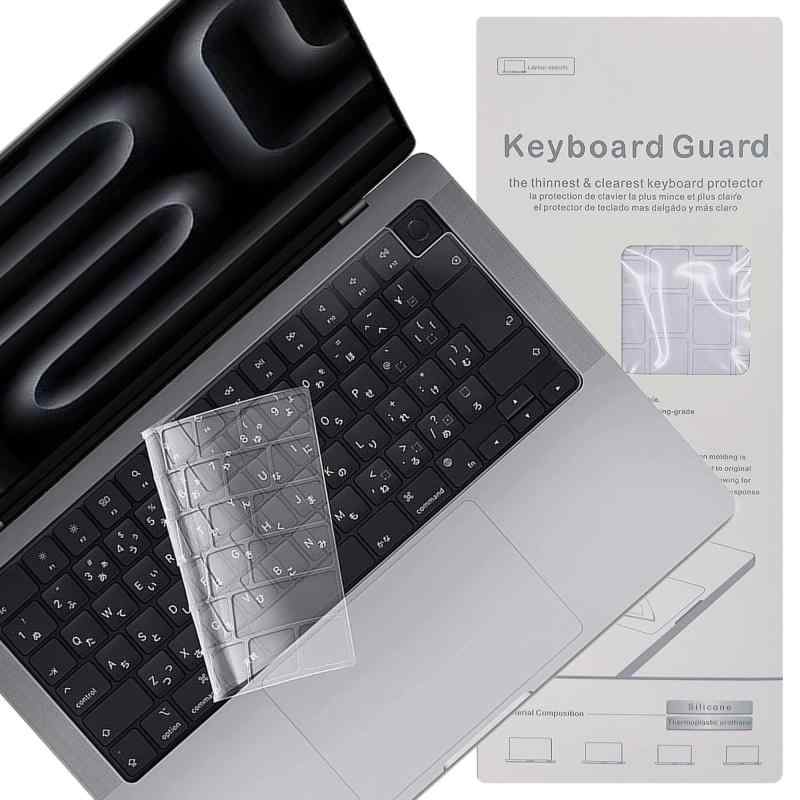 ~15 inches - DELUXEFOX キーボードカバー JIS配列 for MacBook Pro M4/M3/M2/M1 14/16 (2024) & MacBook Air 13/15 (2024) 専用 透明 防水 防塵 パソコン ほこり対策