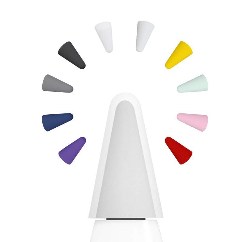 AWINNER Apple Pencil ペン先 アップルペンシル 2 保護 カバー 第1世代/第二世代 ペン先 つけペン 超薄 tips 脱着简单 摩擦を増やす 静かな 滑り止め 10個入り