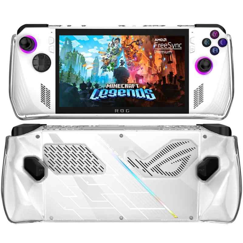 【スタンド機能】Miimall対応ASUS Rog Ally カバー 衝撃吸収 超軽量 着装まま充電 TPU+PC材質 超薄 裸機感 傷防止 Rog Ally ケース 横置き可能 指紋防止 装着簡単 ASUS Rog Ally コントローラー対応（クリ