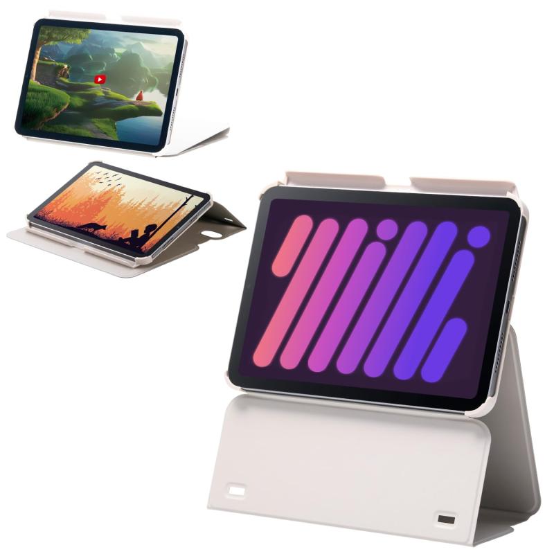 エレコム iPad mini7(A17 Pro 2024年) mini6 第6世代 ケース 多段階高さ調整 オートスリープ/オートウェイク ソフトレザー TB-A24SWVH2