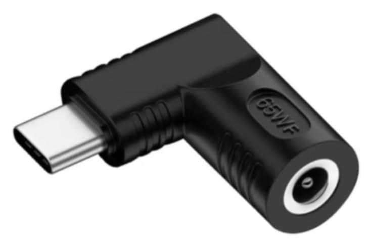 パソコン タイプc 充電器 type-c dc 変換 ノートパソコン充電器をType-Cに変換 Type-C USB PD 65Wコンバーター 電源変換アダプター 5.5×2.5mm プラグ 対応