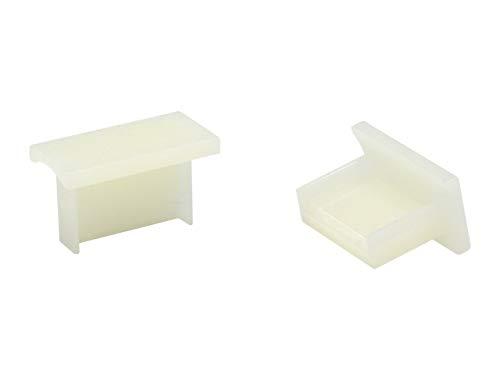 テクノベインズ USB-Aタイプ用 USBコネクタキャップ(乳白色) つまみなし つば広タイプ 6個/パック USBA..