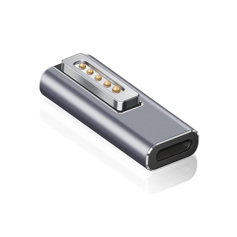 USB-C to M-ag-safe 2 アダプタ 磁気充電 最大サポート5 A電流 アルミニウム合金 インジケータ付き ノ..