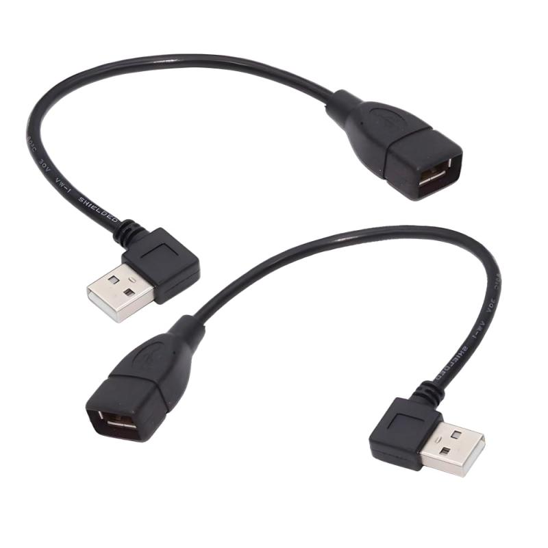 Cablecc タイプ USB 2.0 タイプ A オス - USB メス 90 度タイプ延長ケーブル
