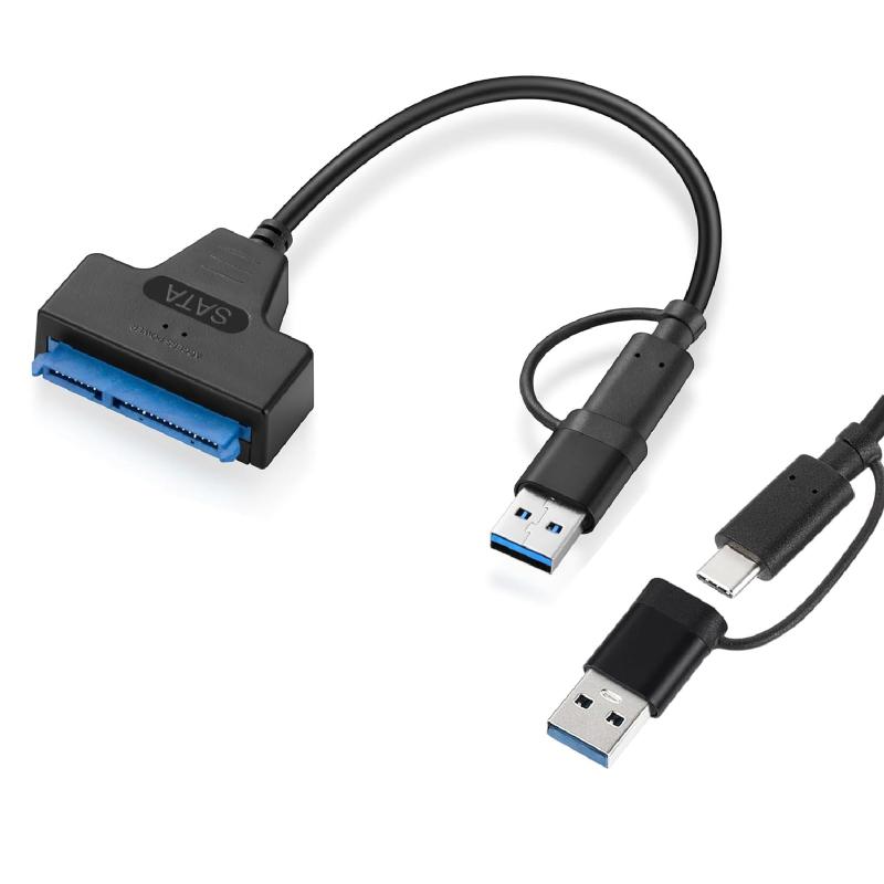 SATA USB 3.0 変換アダプター 2.5インチ SSD/HDD用 SATAケーブル 5Gbps 高速 SATA3 コンバーター USB3.0 2TB SSD/HDD 外付け 変換 コネクタ ハードディスク ポータブル