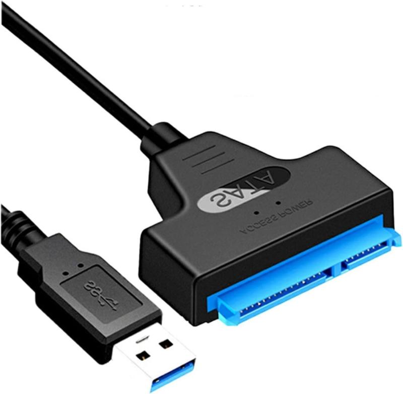 HITACHI - SATA USB 3.0 5Gbps 高速転送 変換アダプター 2.5インチSSD /HDD用 SATA3 ケーブル コンバーター SATA3 USB3.0変換ケーブル Windows/Mac OS 両対応 コネクタ ハードディスク ポータブル