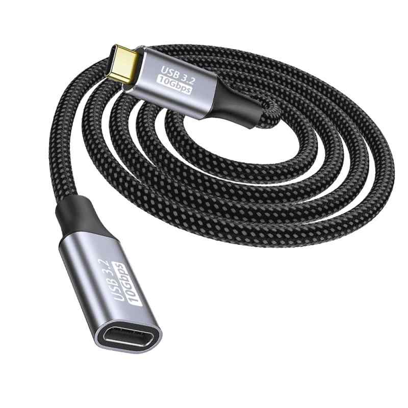 USB Type C 延長ケーブル USB 3.1 Gen2 100W PD急速充電 usb-c タイプc 延長コード 4K@60Hz映像出力 10Gbpsデータ転…