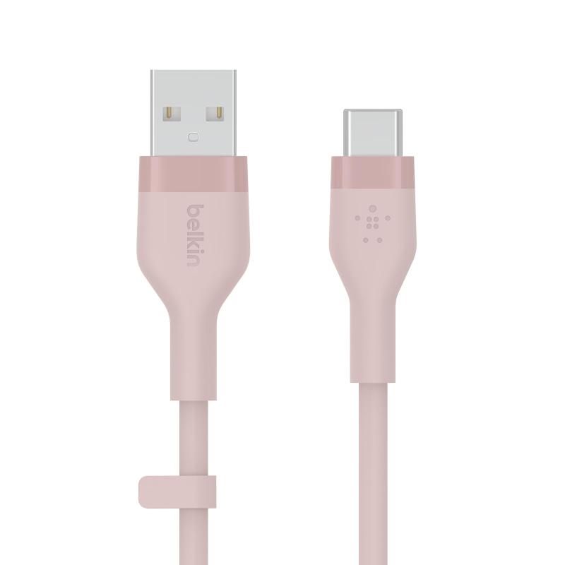 Belkin USB-A to USB-C シリコンケーブル iPad mini/iPad Pro/iPad Air/Galaxy/Androidスマートフォン対応 高耐久 US…