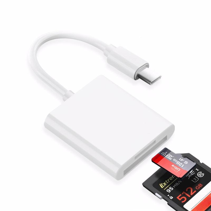 ポクミル Type-c SDカードリーダー SD TFカメラアダプタ 2in1 データ/写真/ビデオ 高速双方向データ転送 設定不要 OTG機能 USB3.0 SD/TFカード両対応 変換アダプター Pad/Pro/Windows/Macbook/And