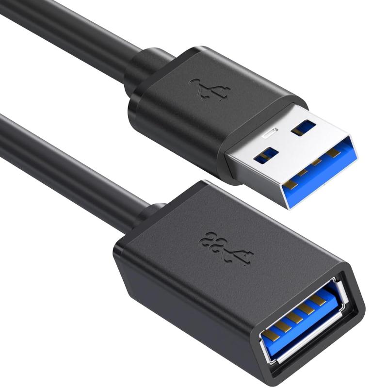 USB 延長ケーブル USB3.0 ケーブル 1m 5Gbps高速データ転送 タイプAオス-メス 高速データ転送 柔軟PVC外装 U盤/ハブ/キーボード/マウス等の周辺機器に接続