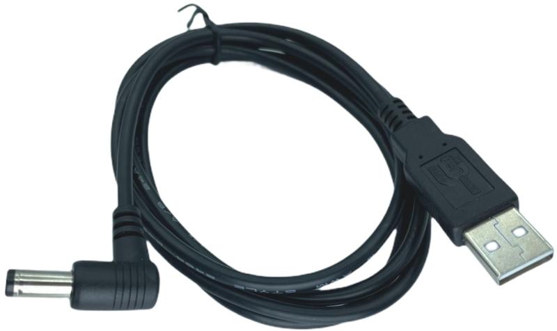 CNCTWO(コネクトツー) USBからDCへの電力供給ケーブル USB A(オス)L字型→DCプラグ(外径5.5/内径2.5mm) 全長1.2m 5V C2DC5525120L