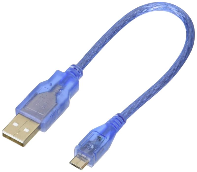 変換名人 USB(A・オス) -microB(オス)変換ケーブル [ 約20cm ] USB-MC/CA20