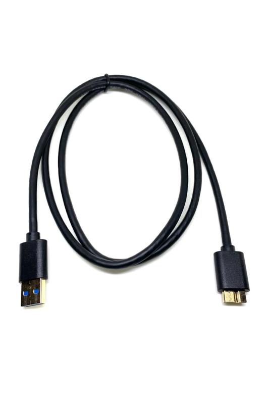 [wumio] HDD USB microB ケーブル 長さ1m USB3.0 マイクロB micro type-B 外付けドライブ SSD USBケーブル BUFFALO IODATA SAMSUNG SEAGATE TOSHIBA シンプル