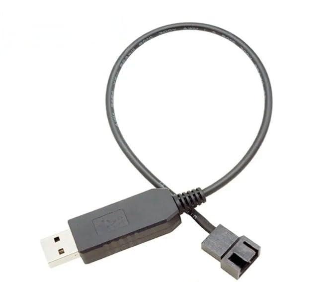 XYZA 風神 PC ファン用 USB電源 変換ケーブル 12V 昇圧回路内蔵 3pin 4pin対応 30cm XA-PWM12VL