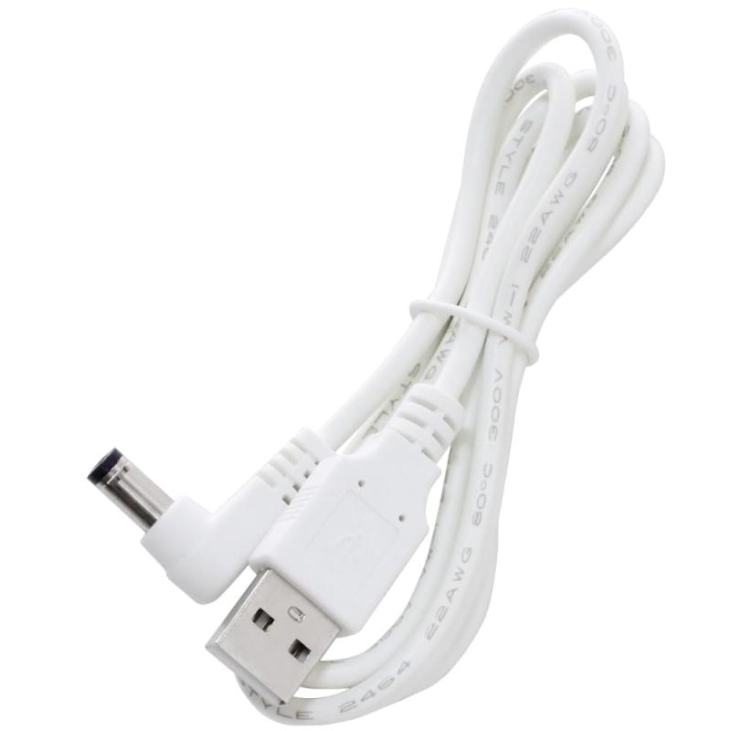KAUMO USB電源ケーブル DCプラグ(5.5 2.1mm L字型 横向き) 1m (白) skylight-10485069 スカイライト パッケージ画像