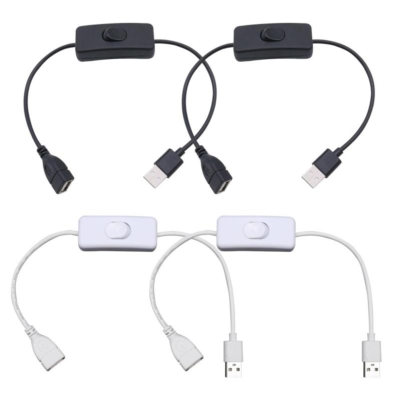 NEC - YANYULI USB 延長ケーブル USB電源ケーブル 4個セット 30cm ON/OFF スイッチ付き LED照明や小型ファンなどの小電力機器用