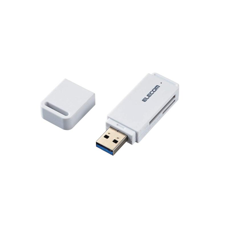 エレコム メモリリーダライタ USB3.0対応 直挿シ SD系専用 ホワイト MR3-D011XWH