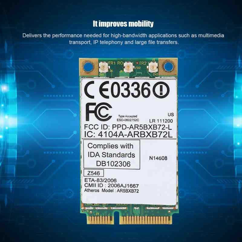 Atheros AR5BXB72 Ar5008 �ߥ� PCI-E �����ɡ��ǥ奢��Х�ɥͥåȥ��������/ T60/T61 42T0825��300Mbps �ͥåȥ��������