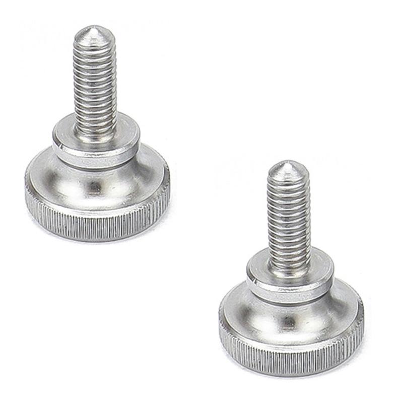 Other - SaveSooo モニターアーム用ネジ モニターアーム ネジ 2個入り M4*10mm ローレットノブ ステンレス鋼 平型 段付きタイプ