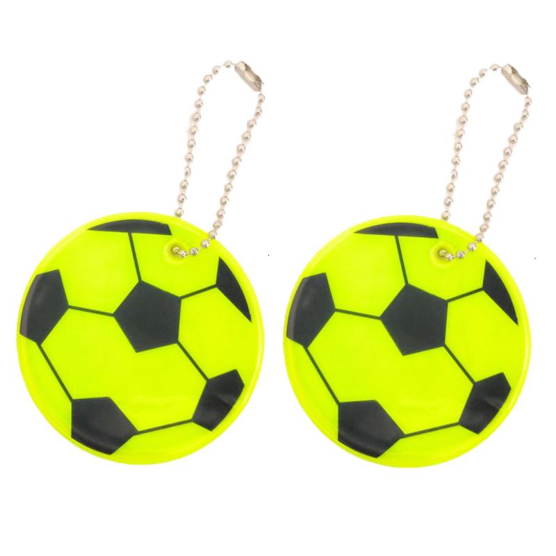  反射キーホルダー リフレクター 反射板 キーホルダー セット サッカーボール 蛍光 子供用 安全 セット