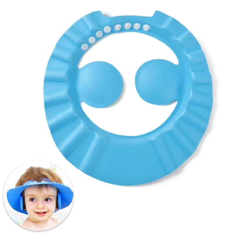 シャンプーハット シャンプーハット 赤ちゃん 耳付き 耳あて付き 子供 大人介護 サイズ調節可 お風呂 ブルー、シャンプーハット ぴたフィット子供から大人まで使える 大人用 子供用 (ピン