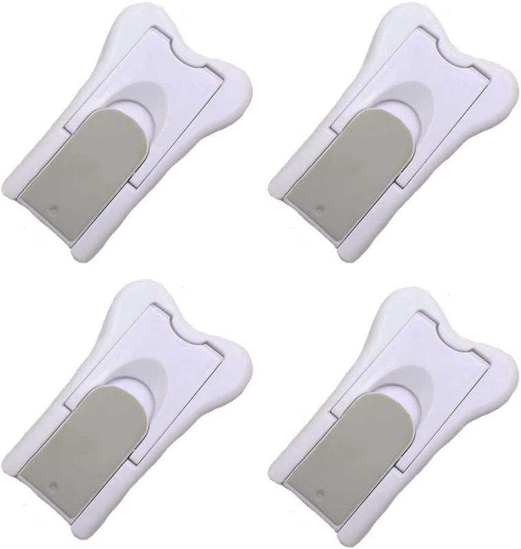 ベビーガード 子供安全ロック スライドドアロック 引き戸 ストッパー引き戸ロック ロック戸ロック アンチピンチセキュリティドアロック 赤ちゃん保護 開閉禁止 盗難防止 安全対策 ペット製品内容：ベビーガード 4個入り ホワイト サイズ7.2...