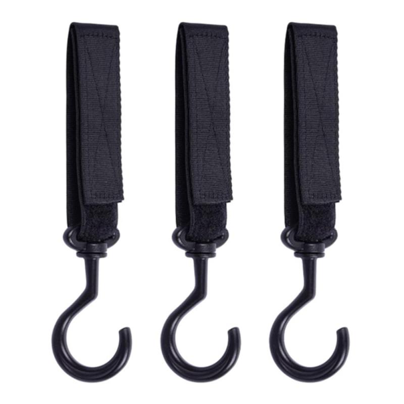 SANJAOYEE ベビーカー フック 3個セット 車用 収納フック 車用シートフック マルチフック 滑り止め 360度回転式 耐荷重10kg 荷物フック 自転車フック 万能フック