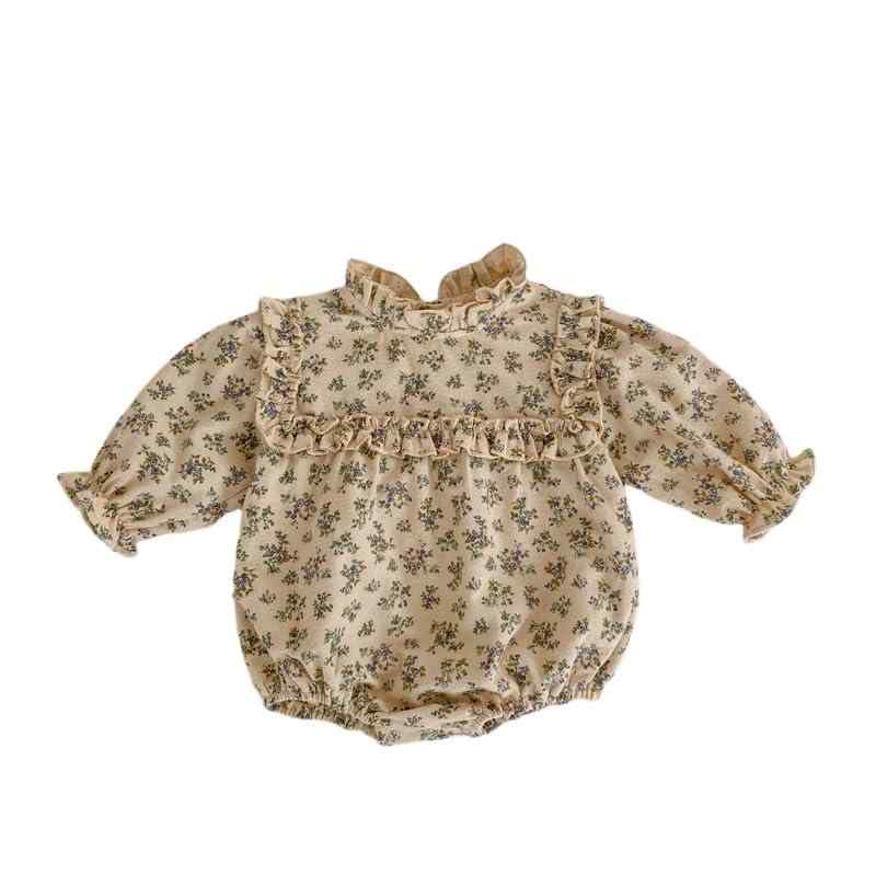 [シックキッズ] カバーオールGirls High-neck Floral long-sleeved Romperベビーガールズ